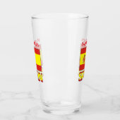 Personalisiertes Spanien Flagge-Erbe-Design Glas (Links)