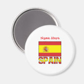 Personalisiertes Spanien-Flagge-Erbe-Design Magnet (Vorderseite/Rückseite)