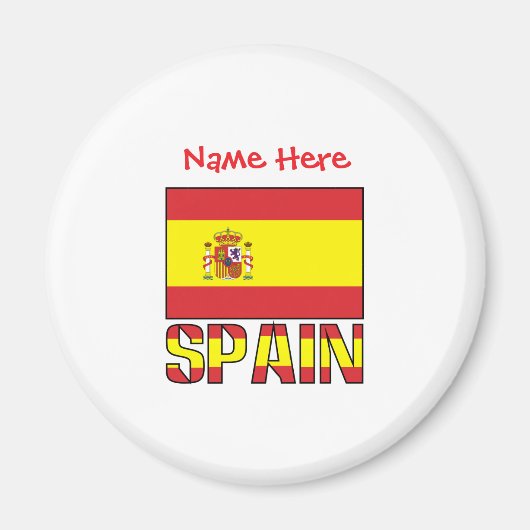 Personalisiertes Spanien-Flagge-Erbe-Design Magnet (Vorne)