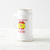 Personalisiertes Spanisch küsst mich, den ich Bierglas (Vorderseite Links)