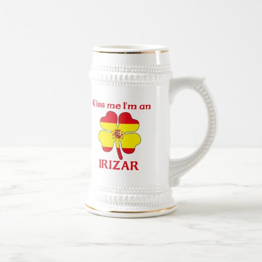 Personalisiertes Spanisch küsst mich, den ich Bierglas (Rechts)