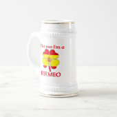 Personalisiertes Spanisch küsst mich, den ich Bierglas (Vorderseite Links)
