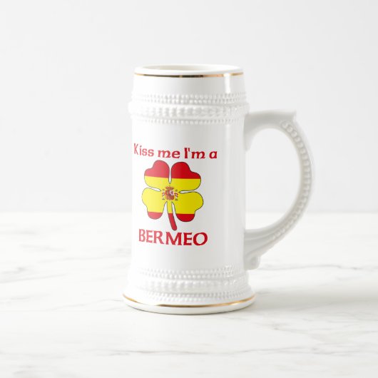 Personalisiertes Spanisch küsst mich, den ich Bierglas (Rechts)