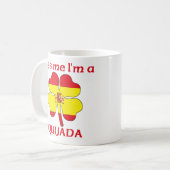 Personalisiertes Spanisch küsst mich, den ich Kaffeetasse (Vorderseite Links)