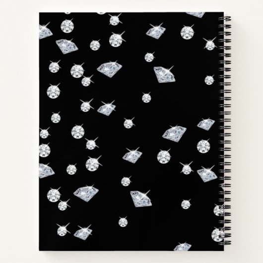 Personalisiertes Sparkor Diamonds Rezepte Kochbuch Notizblock (Rückseite)