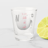 Personalisiertes Spaß-Golf-Zitat-Schuss-Glas Schnapsglas (Rückseite)