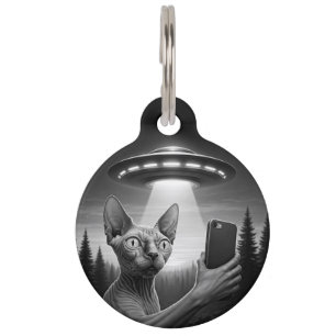 Personalisiertes Sphynx-Katzen-Funny-Verloren-Haus Haustiermarke