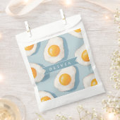 Personalisiertes Spiegelei-Muster Spaß Blau Lustig Geschenktütchen (Ausgeschnitten)