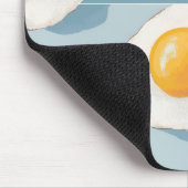 Personalisiertes Spiegelei-Muster Spaß Blau Lustig Mousepad (Ecke)