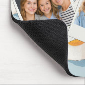 Personalisiertes Spiegelei-Muster Spaß Blau Lustig Mousepad (Ecke)