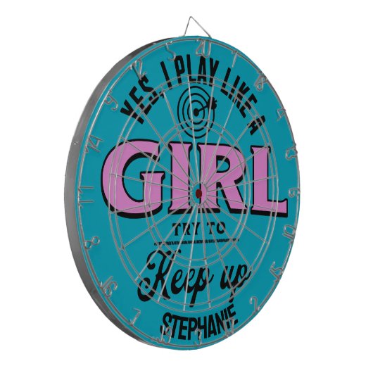 Personalisiertes Spiel wie ein Girl Funny Zitat La Dartscheibe (Vorderseite Links)