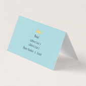 Personalisiertes Spieldatum für Blaustreifen Visitenkarten (Rückseite)