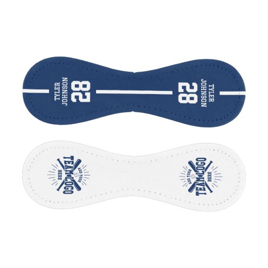 Personalisiertes Spieler-Team-Logo Blau Baseball (Paneele)