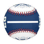 Personalisiertes Spieler-Team-Logo Blau Baseball (Vorderseite)