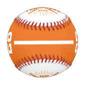 Personalisiertes Spieler-Team-Logo Orange Baseball (Vorderseite)