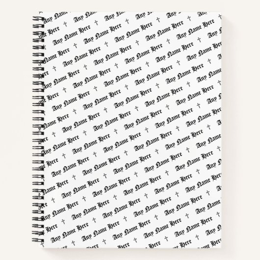 Personalisiertes SpiralNotebook mit Name & Crosses Notizblock (Vorderseite)