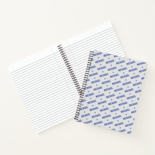 Personalisiertes SpiralNotebook mit Namen und Ster Notizblock (Innenseite)