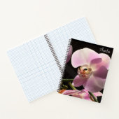 Personalisiertes SpiralNotebook mit rosa Orchid Notizblock (Innenseite)