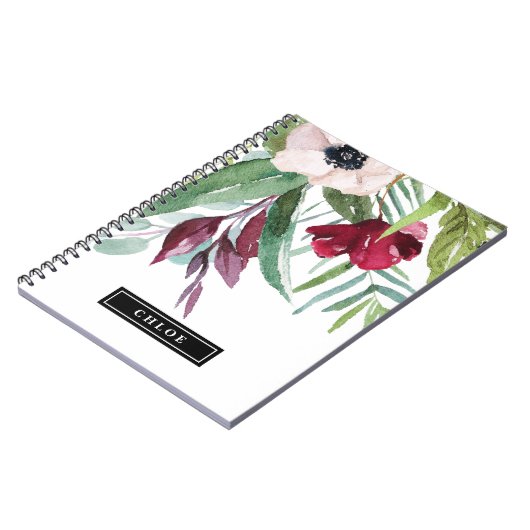 Personalisiertes SpiralNotebook mit tropischer Bri Notizblock (Linke Seite)