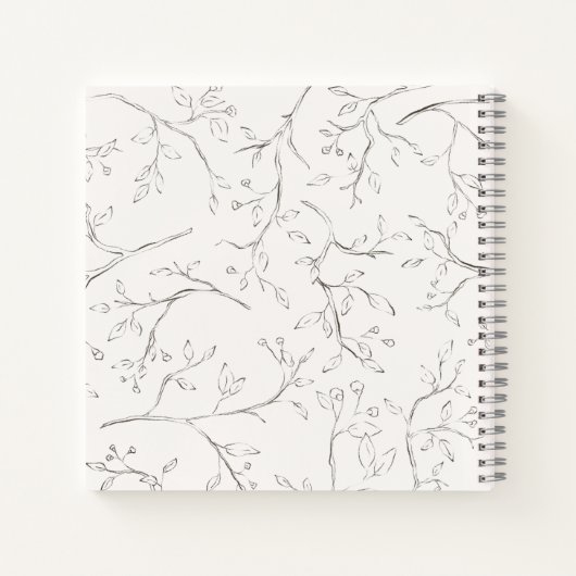 Personalisiertes Spiralnotebook-Zweigbild Notizblock (Rückseite)