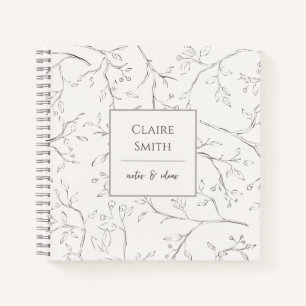 Personalisiertes Spiralnotebook-Zweigbild Notizblock