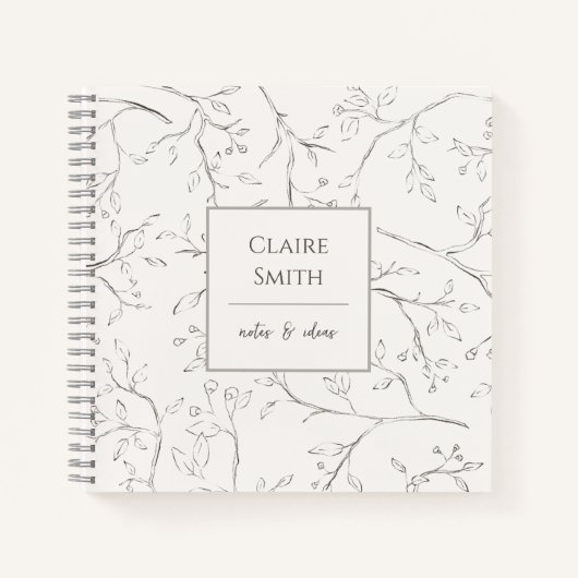 Personalisiertes Spiralnotebook-Zweigbild Notizblock (Vorderseite)