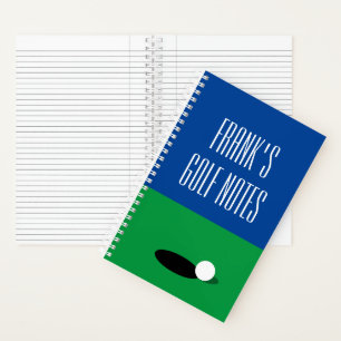 Personalisiertes Spiralnotizbuch für Golfspieler Notizblock