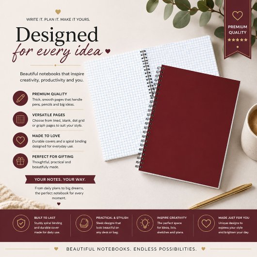 Personalisiertes Spiralnotizbuch Journal Notizblock