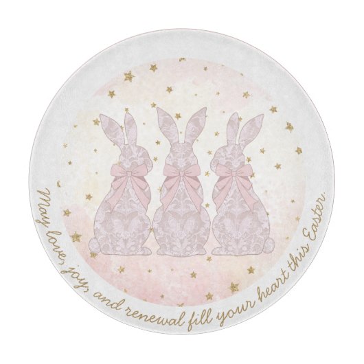 Personalisiertes Spitzenglas Osterglasschneider Schneidebrett (Vorderseite)