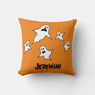 Personalisiertes Spooky Halloween-Geisterwirbelkis Kissen