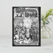 Personalisiertes Spooky-Tomb-Halloween-Party Einladung (Stehend Vorderseite)