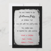 Personalisiertes Spooky-Tomb-Halloween-Party Einladung (Rückseite)