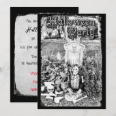 Personalisiertes Spooky-Tomb-Halloween-Party Einladung (Vorne/Hinten)