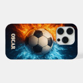 Personalisiertes Sport-/Fußball-iPhone 15 Pro-Case iPhone Hülle (Rückseite (Horizontal))