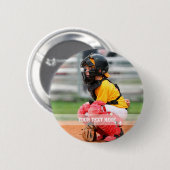 Personalisiertes Sportfoto Button (Vorne & Hinten)