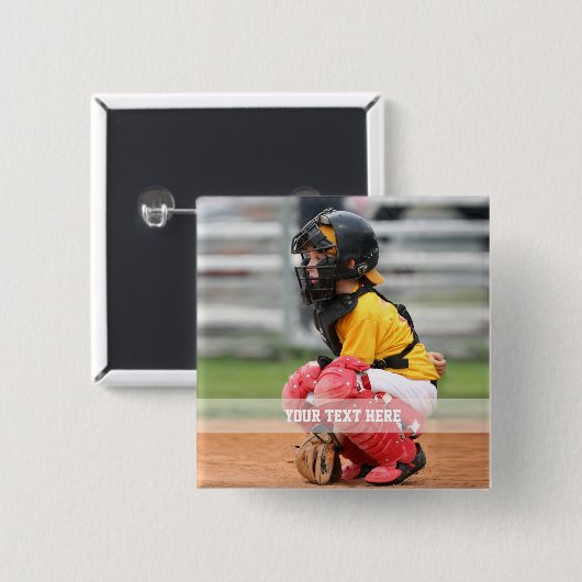 Personalisiertes Sportfoto Button (Vorne & Hinten)