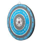 Personalisiertes Sportteam in Light Sky Blue Dartscheibe (Vorderseite rechts)