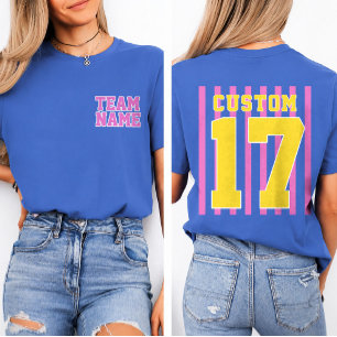 Personalisiertes Sportteam Name Nummer T-Shirt