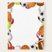 Personalisiertes Sportthema Planer (Rückseite)