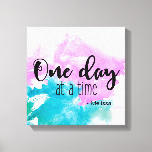 Personalisiertes Sprichwort mit Namen "Ein Tag nac Leinwanddruck