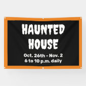 Personalisiertes Spuk-House-Banner Banner (Horizontal)