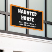 Personalisiertes Spuk-House-Banner Banner (Äußeres Gebäude)