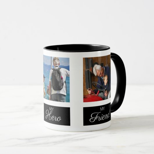 Personalisiertes Square Foto Großmutter Tasse (VorderseiteRechts)