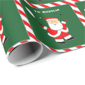 Personalisiertes Squash Player Holiday-Geschenk Geschenkpapier (Rolleneckpunkt)