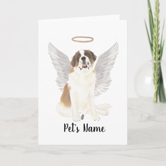 Personalisiertes St. Bernard-Beileid Karte (Vorderseite)