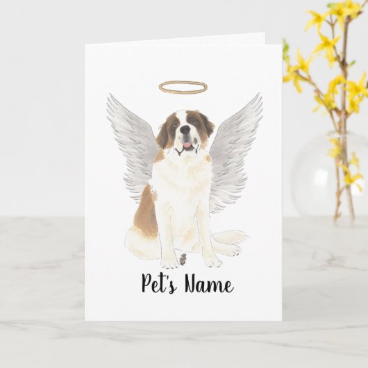 Personalisiertes St. Bernard-Beileid Karte (Gelbe Blume)