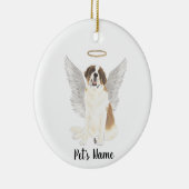 Personalisiertes St. Bernard-Beileid Keramik Ornament (Rechts)