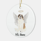 Personalisiertes St. Bernard-Beileid Keramik Ornament (Links)