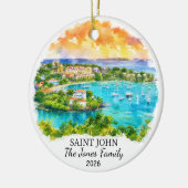 Personalisiertes St. John-Ornament, Benutzerdefini Keramik Ornament (Links)
