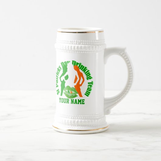 Personalisiertes St. Patrick-Trinkerteam Bierglas (Rechts)